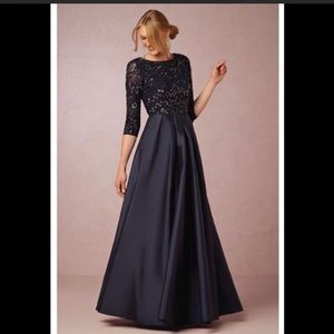 BHLDN Viola Dress in Navy by Aidan Mattox